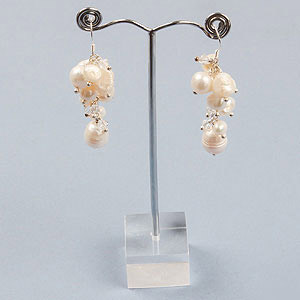 create bridal bubble earrings