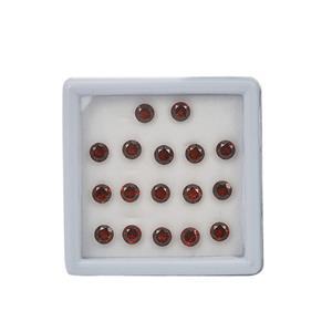 10cts Red Garnet Brilliant Round Approx 5mm Loose Gemstones (Pack of 17)