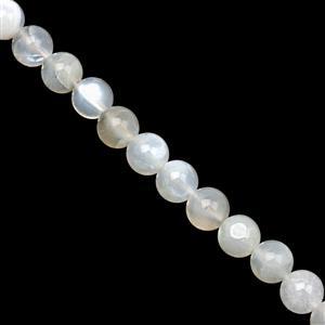 100cts White Moonstone Smooth Round Approx 6 to 6.50mm, 38cm Strand