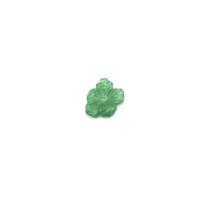 7cts Green Aventurine Carved Five-Petal Flower Approx 15x20mm, 1pc