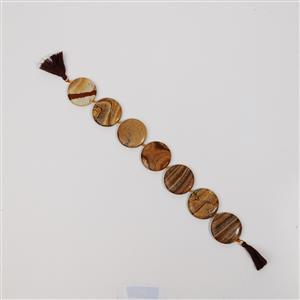 460cts Picture Jasper Coins Approx 35mm, 25cm Strand
