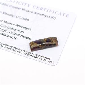 6.45cts Copper Mojave Amethyst 22x8mm Baguette  (R)