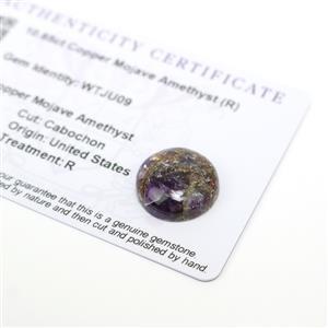 10.65cts Copper Mojave Amethyst 17x17mm Round  (R)