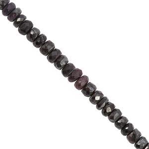 50cts Sugilite Graduated Faceted Rondelle Approx 3.5x2 to 5x3mm, 20cm Strand