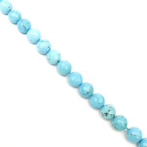 510cts Dyed Blue Magnesite Faceted Rounds Approx 14mm, 38cm Strand