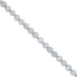 10cts Aquamarine Micro Faceted Round Approx 2.50mm, 30cm Strand