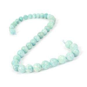 200cts Amazonite Faceted Rounds Approx 10mm, 38cm Strand