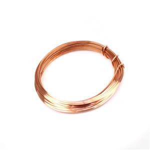 3m Rose Gold Coloured Copper Square Wire Approx 0.80mm