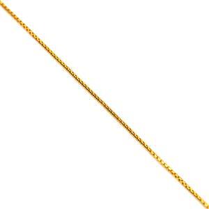 Gold Plated 925 Sterling Silver Round Box 1.0mm Chain 20
