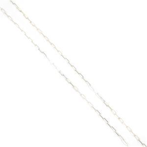 925 Sterling Silver Paperclip Link Chain - 1 Metre (Link Size 0.7x2.5x6.1mm)