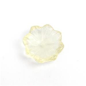 6.50cts Lemon Quartz Carved Flower Bead Approx 16mm - 1pc