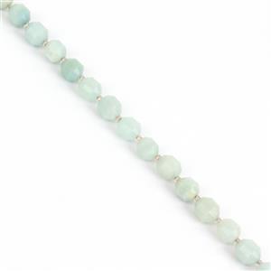 115cts Chinese Amazonite Faceted Satellite Beads Approx 7x8mm, 38cm strand