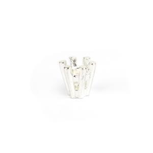 Argentium 6 Claw Double Gallery Collet - 4.00 mm