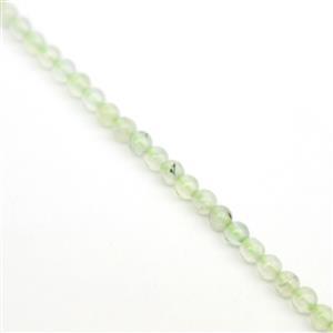 15cts Prehnite Plain Rounds Approx 2-2.5mm, 38cm Strand