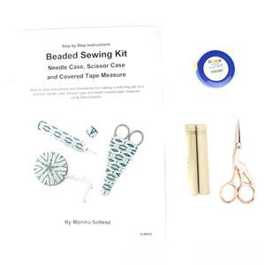 Rose Gold Stitching Essentials: Embroidery Scissors, Tape Measure, Needle Case & Booklet