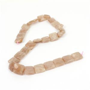 240cts Sunstone Faceted Squares Approx 14mm, 38cm Strand