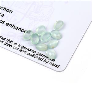 3.8cts Aquaprase 6x4mm Oval Pack of 10 (N)
