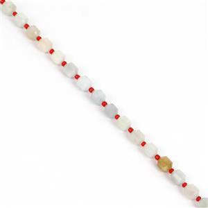 100cts Multi-colour Beryl Faceted Satellite Beads Approx 7x8mm, 38cm strand