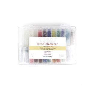 8/0 Seed Beads Assortment 24 Flip Boxes in Plastic Storage Box