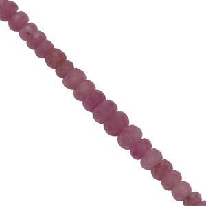 25cts Ruby Faceted Rondelles Approx 2x1 to 4x3mm, 20cm Strand