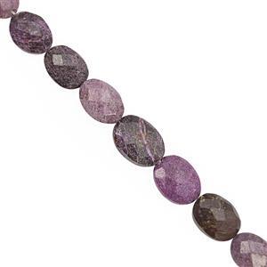 66cts Purple Stichtite Graduated Faceted Oval Approx 8x6 to 12x8.5mm, 28cm Strand