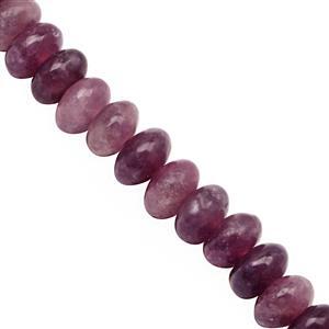 90cts Lepidolite Smooth Rondelle Approx 6x3.5 to 6.5x4mm, 29cm Strand