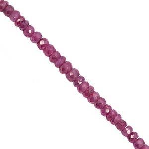 28cts Ruby Graduated Faceted Rondelle Approx 2x1 to 4x2.5mm, 20cm Strand 