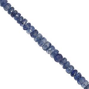 36cts Nilamani Graduated Faceted Rondelle Approx 2.5x1 to 5x2.5mm, 20cm Strand