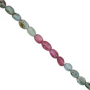 18cts Multi-Colour Tourmaline Smooth Oval Approx 4 to 6mm, 20cm Gemstone Strands