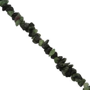 165cts Ruby Zoisite Small Nuggets Approx 3.15x1.15 to 8.75x2.25mm, 84cm Strand.