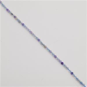 10cts Fluorite Faceted Rounds Approx 2mm, 38cm Strand