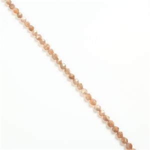 110cts Sunstone Star Cut Rounds Approx 8mm, 38cm Strand