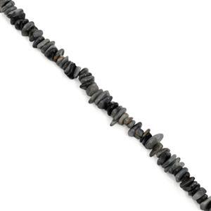 320cts Hawk's Eye Centre Drilled Slices Approx 2x8mm, 38cm strand